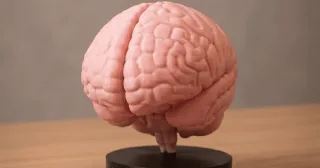 Cérebro decorativo com nome na base, peça personalizada impressa em 3D pela Printatu