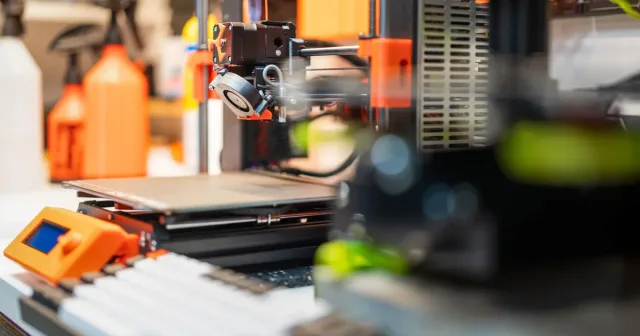 Impressoras 3D trabalhando em uma oficina (foto ilustrativa)